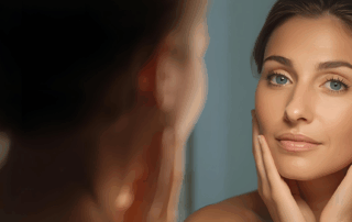 Healthy weight loss and facial vitality, showing glowing skin and balanced appearance reflecting heart health and metabolic wellbeing in a wellness clinic context.