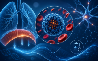 Low ferritin and fatigue illustration showing iron stores and low energy reserve