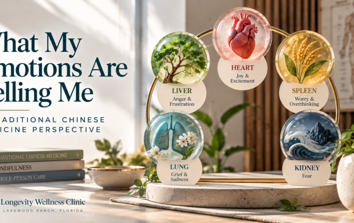 Traditional Chinese Medicine and emotions including anger, joy, worry, grief and fear